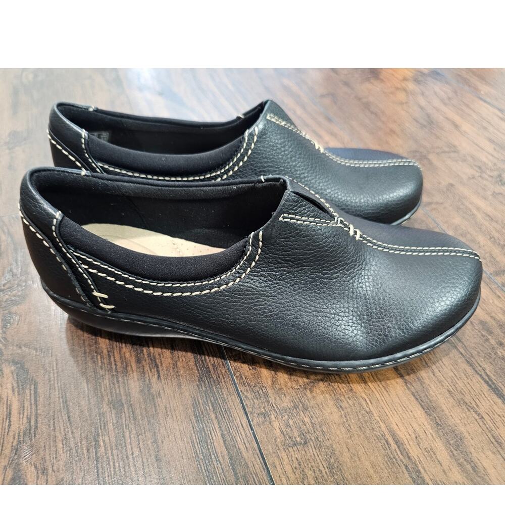 Clark's Ashland Joy Loafer Women's Black Leather Size 6.5